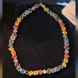 Camila Coelho Rainbow Multicolor Gemstone Necklace NWT